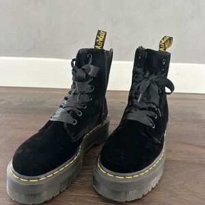 Dr. Martens Suade Boots with Ribbon Laces